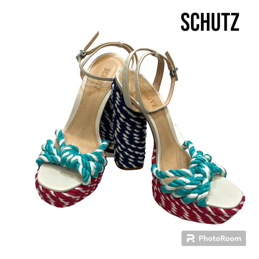 SCHUTZ x Adriana Lima Shulis Sandal Colorful Heels
